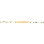 Gourmette en vermeil maille figaro 1 + 3 hawai 5mm - 18cm