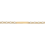 Gourmette en vermeil maille figaro 1 + 1 hawai 5mm - 18cm