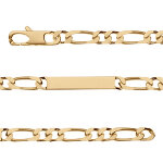 Gourmette en vermeil prestige 1 + 2 6mm - 18cm Gourmette en vermeil prestige 1 + 2 6mm - 18cm