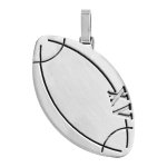 Pendentif en acier ballon de rugby grav xv