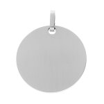 Pendentif rond en acier lisse � graver grand mod�le 30mm