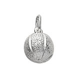 Pendentif en argent ballon de basket