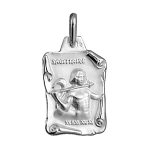 Pendentif en argent brillant parchemin zodiaque sagittaire