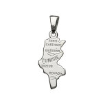 Pendentif en argent carte de la tunisie Pendentif en argent carte de la tunisie