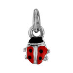 Pendentif en argent coccinelle colore
