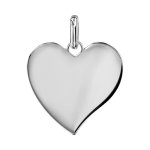 Pendentif en argent coeur moyen modèle de 23mm - plaque prestige Pendentif en argent coeur moyen modèle de 23mm - plaque prestige