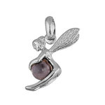 Pendentif en argent fe qui tient 1 oxyde violet
