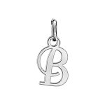 Pendentif en argent lettre b en lettrine anglaise stylise