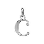 Pendentif en argent lettre c en lettrine anglaise stylise