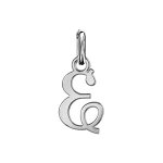 Pendentif en argent lettre e en lettrine anglaise stylise