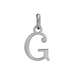 Pendentif en argent lettre g en lettrine anglaise stylise