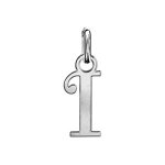 Pendentif en argent lettre i en lettrine anglaise stylise