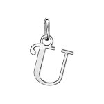 Pendentif en argent lettre u en lettrine anglaise stylis�e