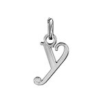 Pendentif en argent lettre y en lettrine anglaise stylis�e