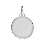 Pendentif en argent mdaille  graver grand modle - plaque prestige
