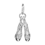 Pendentif en argent rhodié paire de chaussons de danse Pendentif en argent rhodié paire de chaussons de danse