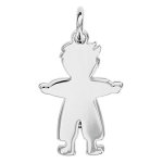 Pendentif en argent petit garon  graver