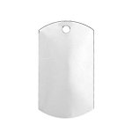 Pendentif en argent plaque g. i. avec les pans arrondis  graver - plaque prestige