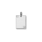 Pendentif en argent plaque g. i. rectangulaire avec diamantage étoilé dans 2 angles - petit modèle 16mm ... Pendentif en argent plaque g. i. rectangulaire avec diamantage étoilé dans 2 angles - petit modèle 16mm ...