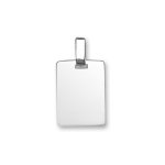 Pendentif en argent plaque g. i. rectangulaire  graver - dimensions 15mm x 20mm - plaque prestige