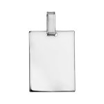 Pendentif en argent plaque g. i. rectangulaire  graver - dimensions 19mm x 25mm - plaque prestige