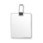 Pendentif en argent plaque g. i. rectangulaire  graver - dimensions 29mm x 23mm - plaque prestige