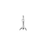 Pendentif en argent platin petit modle trident camarguais et fer  cheval