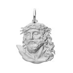 Pendentif en argent platin tte de christ
