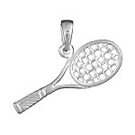 Pendentif en argent raquette de tennis