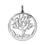 Pendentif en argent rhodi arbre de vie dcoup
