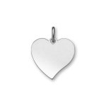 Pendentif en argent rhodié coeur à graver grand modèle 25mm x 26mm - plaque fine Pendentif en argent rhodié coeur à graver grand modèle 25mm x 26mm - plaque fine