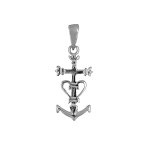 Pendentif en argent rhodi croix camarguaise petit modle