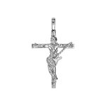 Pendentif en argent rhodié croix rock - longueur 26mm Pendentif en argent rhodié croix rock - longueur 26mm