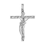 Pendentif en argent rhodié croix rock - longueur 45mm Pendentif en argent rhodié croix rock - longueur 45mm