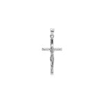 Pendentif en argent rhodi� j�sus christ sur croix 22mm x 12mm