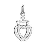 Pendentif en argent rhodi� logo symbole de la vend�e, coeur vend�en