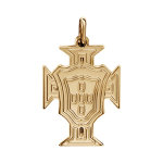 Pendentif croix du portugal en plaqu or petit modle