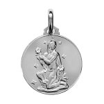 Pendentif mdaille en argent rhodi zodiaque vierge