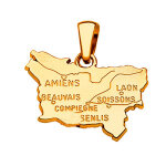 Pendentif picardie plaqu or