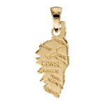 Pendentif en plaqué or carte de corse moyen modèle Pendentif en plaqué or carte de corse moyen modèle