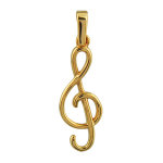 Pendentif en plaqu or clef de sol