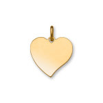 Pendentif en plaqu or coeur  graver grand modle 25mm x 25mm - plaque fine