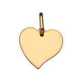 Pendentif en plaqué or coeur à graver petit modèle - plaque fine Pendentif en plaqué or coeur à graver petit modèle - plaque fine