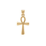 Pendentif en plaqu or croix de vie gyptienne lisse 22mm x 16mm