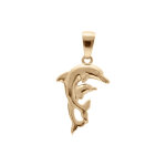 Pendentif plaqu or dauphin et son bb
