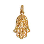 Pendentif en plaqu or main de fatma ouvrage trs petit modle