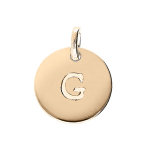 Pendentif en plaqué or médaille 12mm gravure lettre alphabet g Pendentif en plaqué or médaille 12mm gravure lettre alphabet g