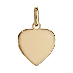 Pendentif en vermeil coeur simple  graver petit modle - plaque prestige