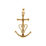 Pendentif en vermeil croix camarguaise gros modle - symbole de la camargue
