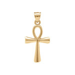 Pendentif en vermeil croix de vie �gyptienne lisse - 22mm x 16mm
